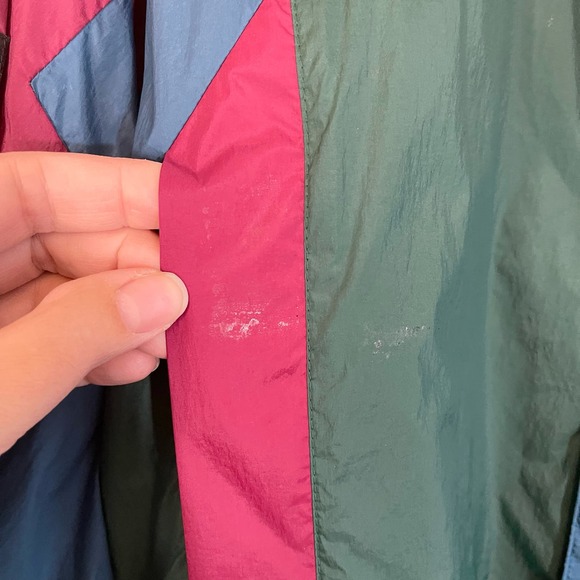 ADIDAS Windbreaker Men 2XL Vintage Atric Lite Colorblock Hoodie Jacket Green NWT - Picture 13 of 14